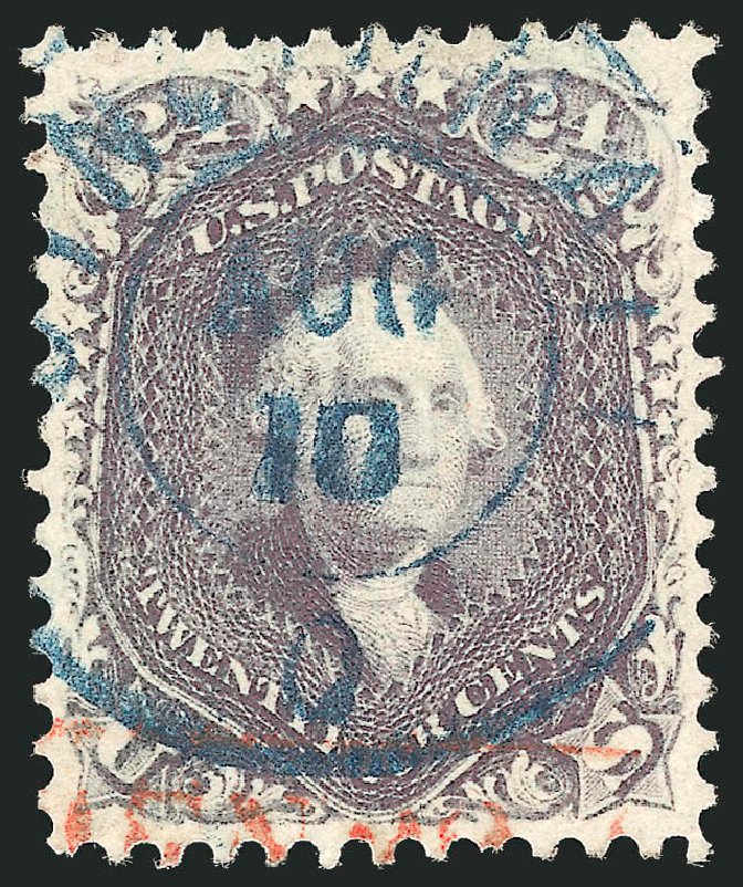 US Stamps Price Scott Catalog #70: 24c 1861 Washington. Robert Siegel Auction Galleries, Dec 2013, Sale 1062, Lot 226