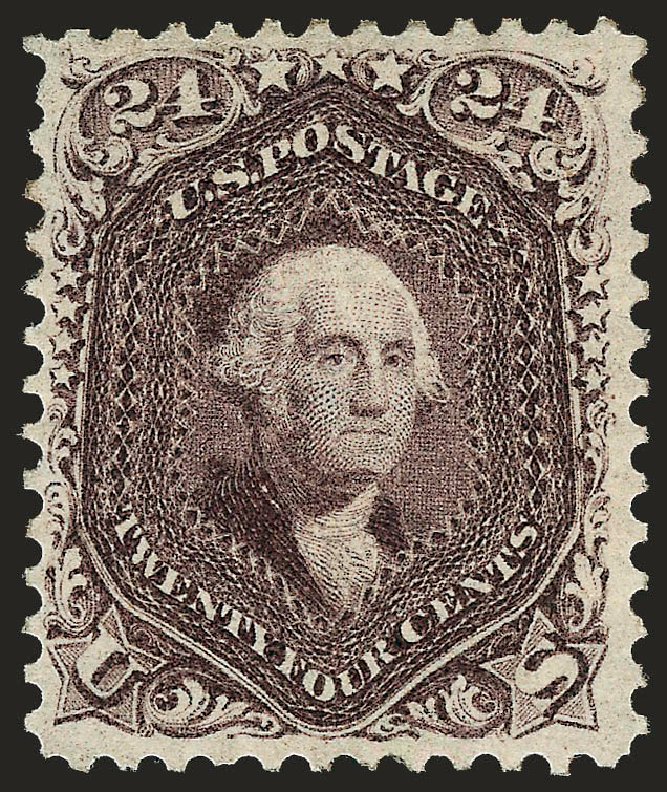 Prices of US Stamps Scott 70: 1861 24c Washington. Robert Siegel Auction Galleries, Jan 2009, Sale 968, Lot 86