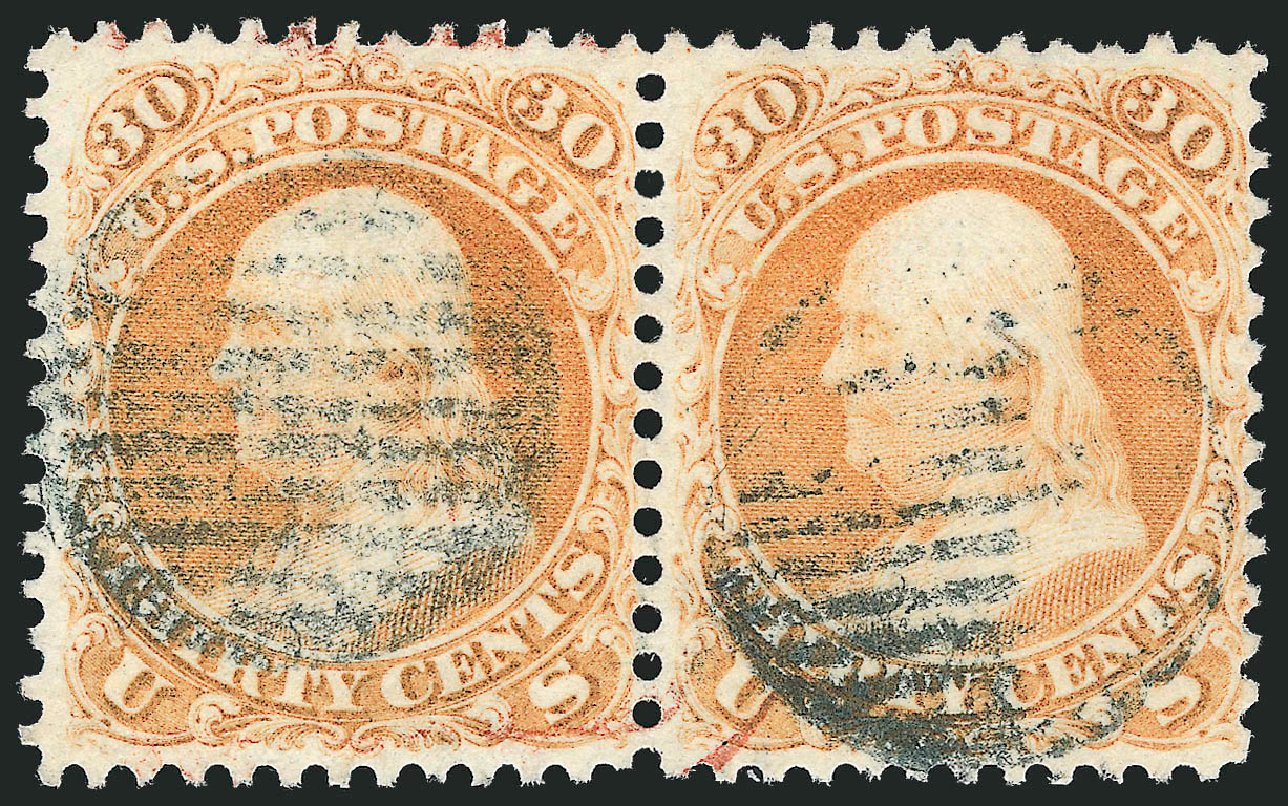 Value of US Stamp Scott # 71: 1861 30c Franklin. Robert Siegel Auction Galleries, Mar 2011, Sale 1007, Lot 2217