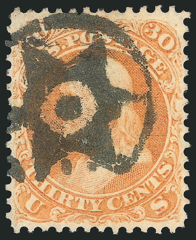 Cost of US Stamps Scott Cat. 71: 30c 1861 Franklin. Robert Siegel Auction Galleries, Mar 2014, Sale 1067, Lot 1047