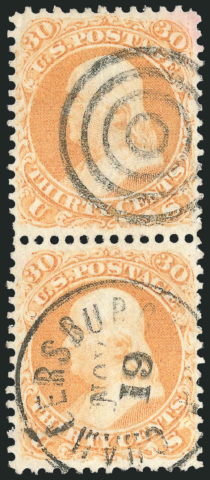 Value of US Stamps Scott Catalogue # 71: 30c 1861 Franklin. Robert Siegel Auction Galleries, Oct 2008, Sale 963, Lot 517