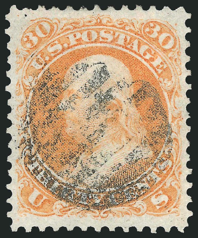Price of US Stamps Scott Cat. # 71 - 1861 30c Franklin. Robert Siegel Auction Galleries, Jun 2011, Sale 1011, Lot 448