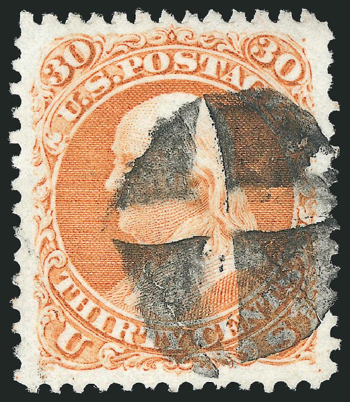 Value of US Stamps Scott Catalogue # 71: 1861 30c Franklin. Robert Siegel Auction Galleries, Jun 2012, Sale 1024, Lot 120