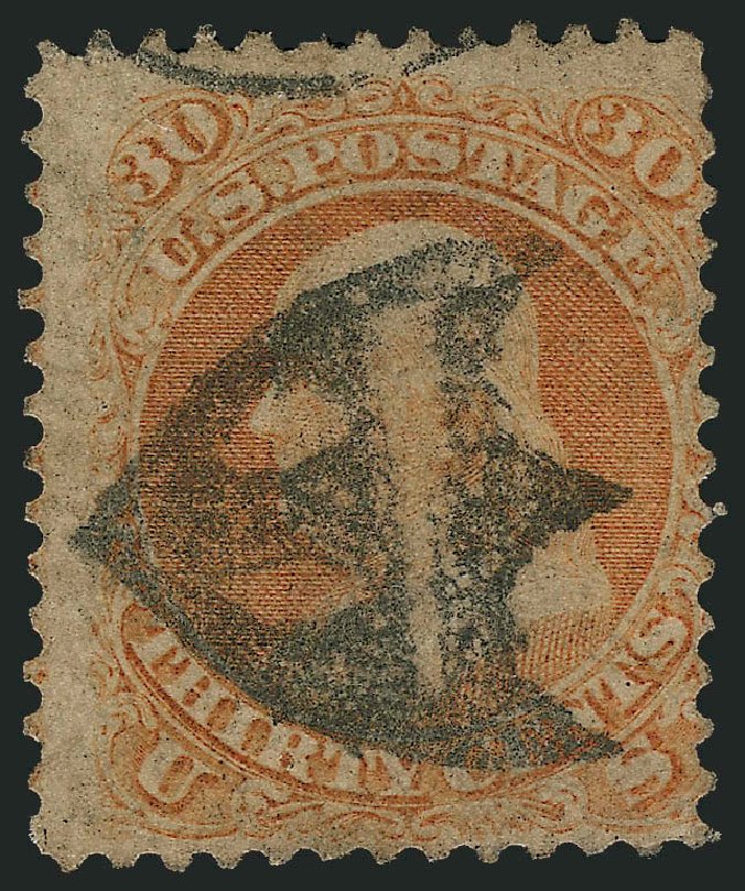 US Stamp Values Scott Cat. 71 - 30c 1861 Franklin. Robert Siegel Auction Galleries, Sep 2009, Sale 976, Lot 1350