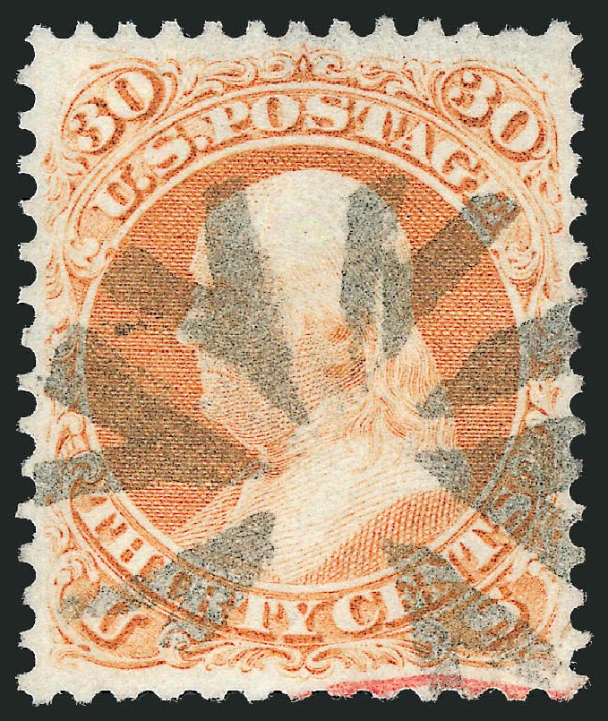 Price of US Stamps Scott Catalogue 71: 30c 1861 Franklin. Robert Siegel Auction Galleries, Apr 2010, Sale 984, Lot 300