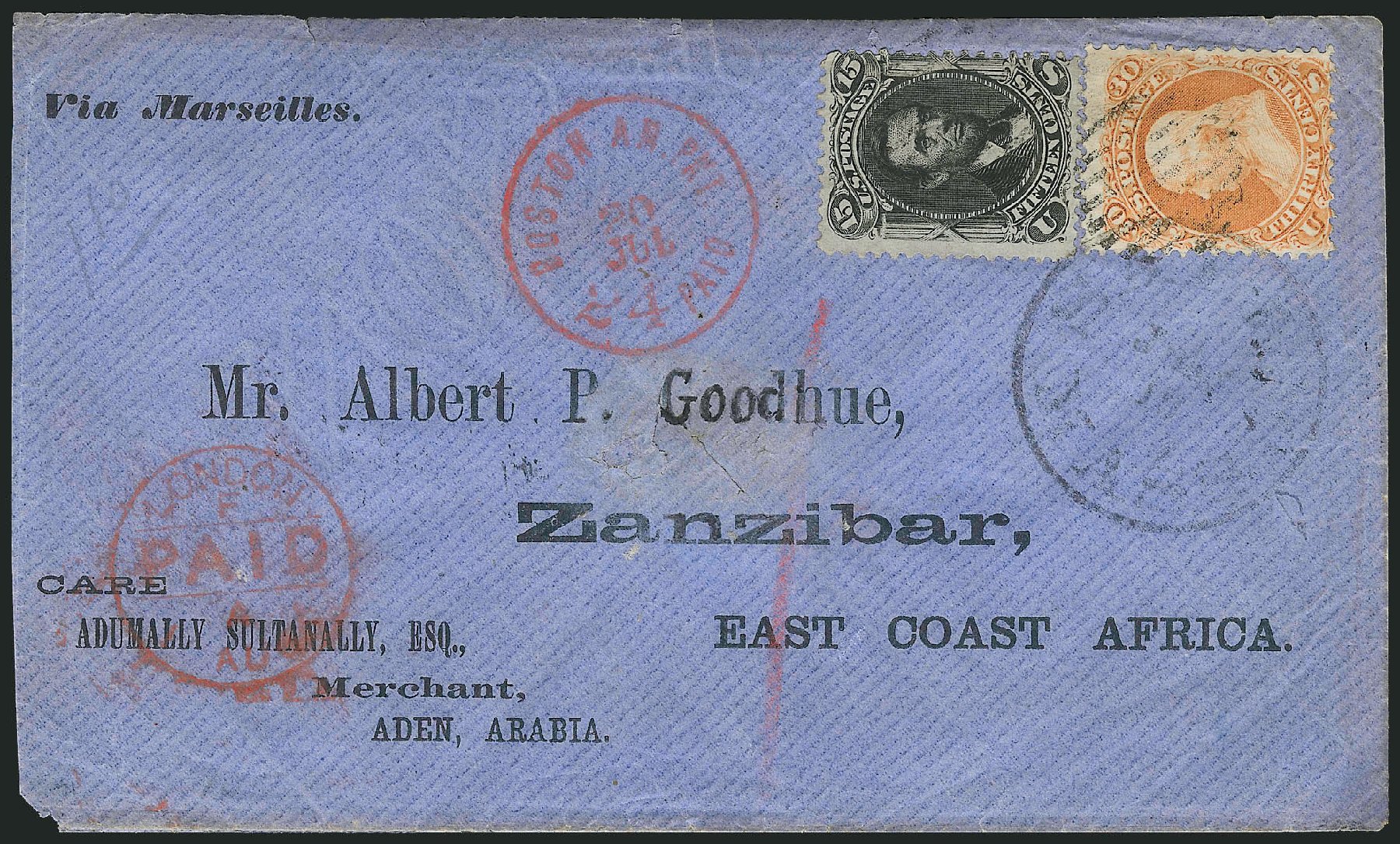 US Stamp Price Scott Cat. 71: 30c 1861 Franklin. Robert Siegel Auction Galleries, Jun 2011, Sale 1010, Lot 41