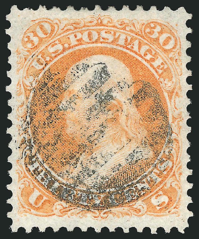 US Stamp Value Scott # 71 - 1861 30c Franklin. Robert Siegel Auction Galleries, Oct 2012, Sale 1032, Lot 3131