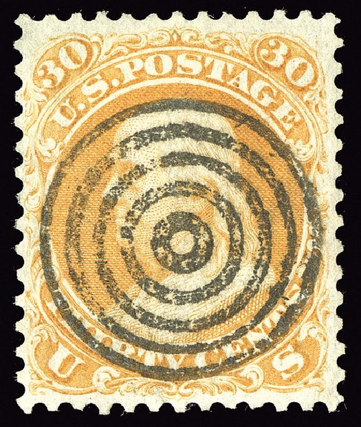 Value of US Stamp Scott Cat. 71 - 1861 30c Franklin. Spink Shreves Galleries, May 2014, Sale 148, Lot 91