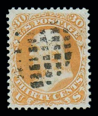 Prices of US Stamp Scott Catalog #71 - 1861 30c Franklin. Matthew Bennett International, Dec 2007, Sale 323, Lot 204