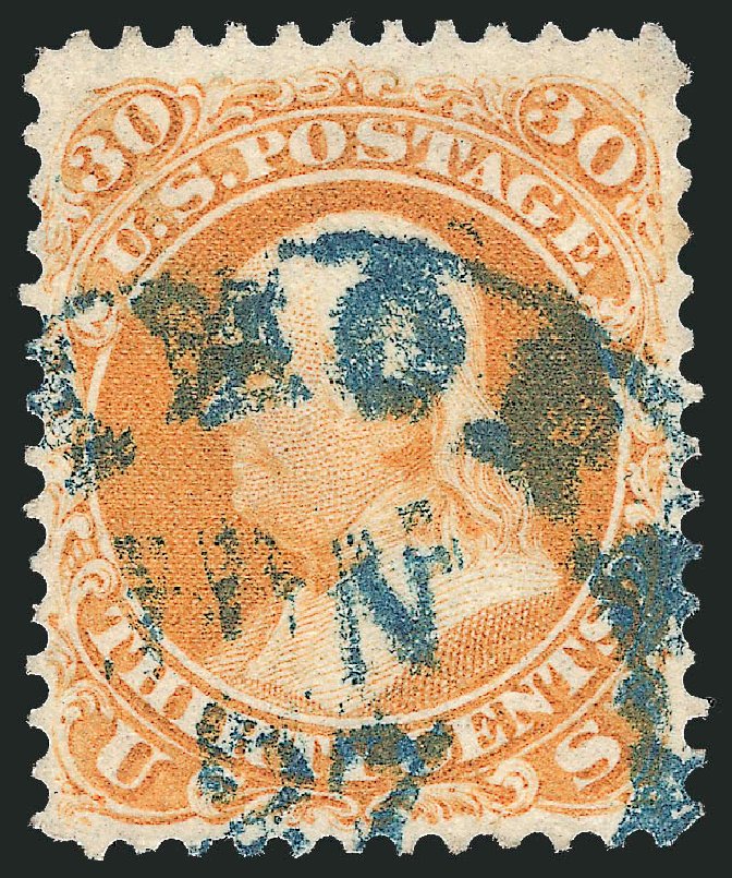 Prices of US Stamp Scott 71 - 1861 30c Franklin. Robert Siegel Auction Galleries, Oct 2011, Sale 1014, Lot 1194