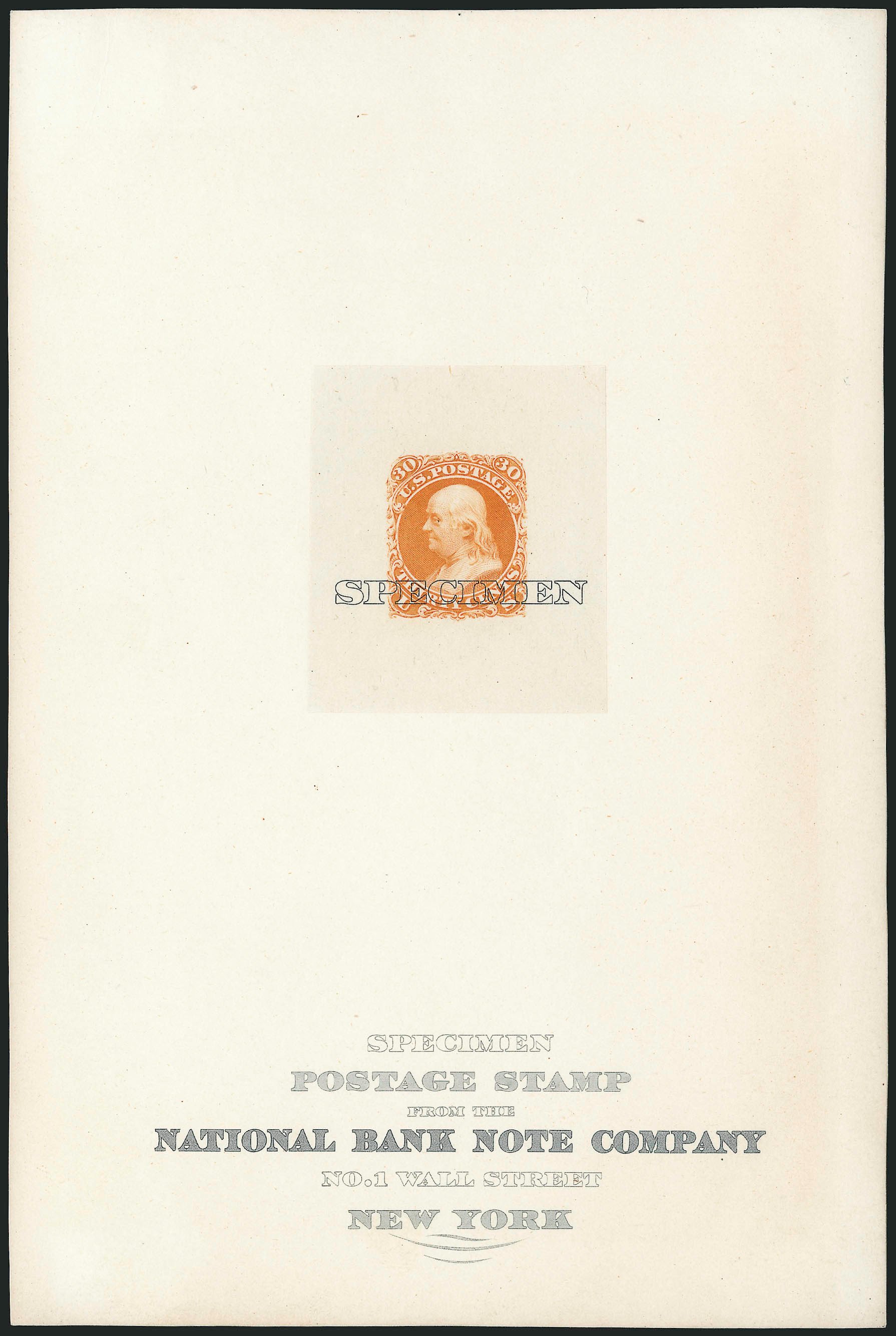 Prices of US Stamp Scott Cat. 71: 30c 1861 Franklin. Robert Siegel Auction Galleries, Oct 2014, Sale 1082, Lot 64