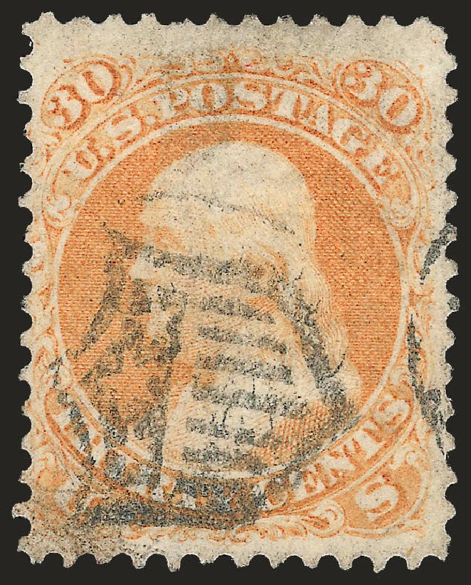 Values of US Stamps Scott Catalog #71 - 30c 1861 Franklin. Robert Siegel Auction Galleries, Jun 2010, Sale 992, Lot 2124