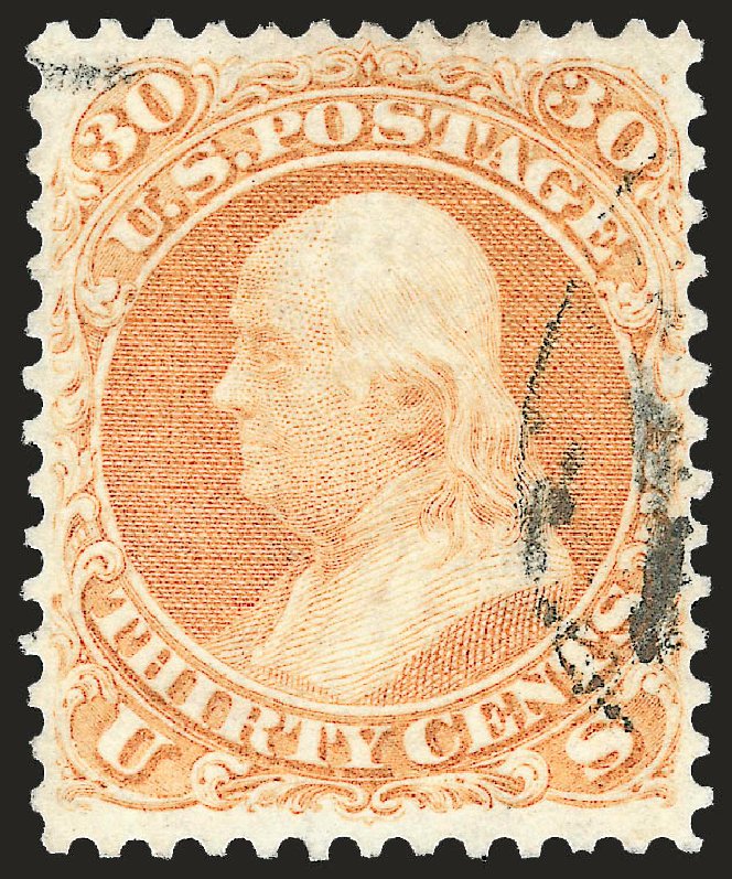 Price of US Stamp Scott Cat. #71 - 30c 1861 Franklin. Robert Siegel Auction Galleries, Jun 2009, Sale 975, Lot 1272