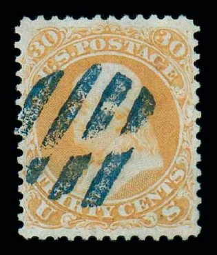 Prices of US Stamp Scott Catalog 71 - 1861 30c Franklin. Matthew Bennett International, Dec 2007, Sale 323, Lot 203