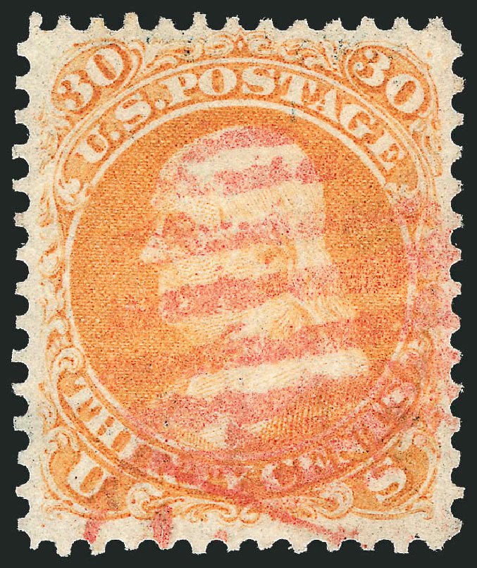 Value of US Stamps Scott Catalog #71 - 1861 30c Franklin. Robert Siegel Auction Galleries, Oct 2011, Sale 1014, Lot 1193
