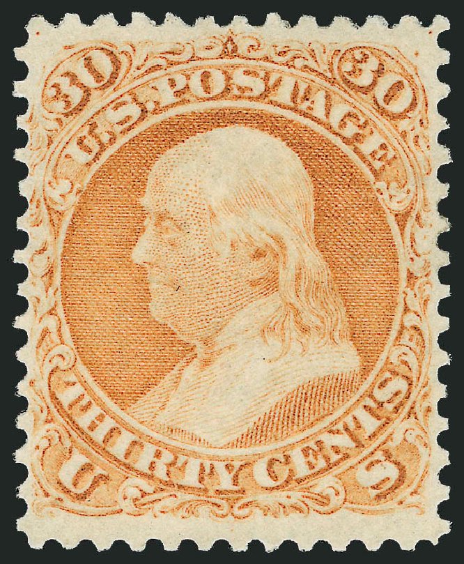 US Stamps Price Scott Catalog 71: 1861 30c Franklin. Robert Siegel Auction Galleries, Oct 2008, Sale 963, Lot 513