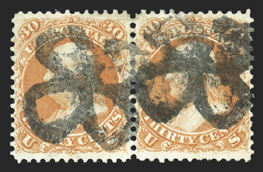US Stamp Value Scott Catalogue # 71 - 30c 1861 Franklin. Spink Shreves Galleries, Nov 2012, Sale 141, Lot 53