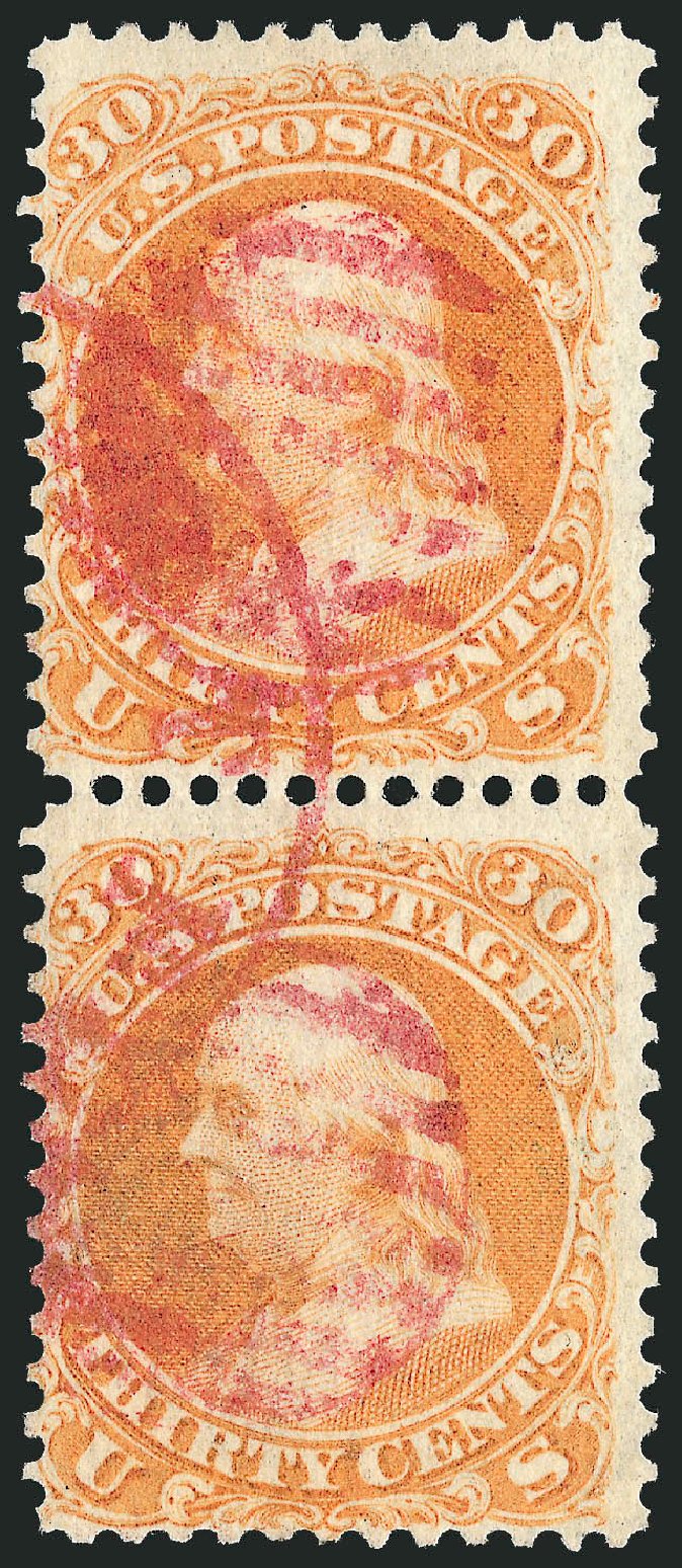 Cost of US Stamps Scott Catalogue 71: 30c 1861 Franklin. Robert Siegel Auction Galleries, Oct 2011, Sale 1014, Lot 1196