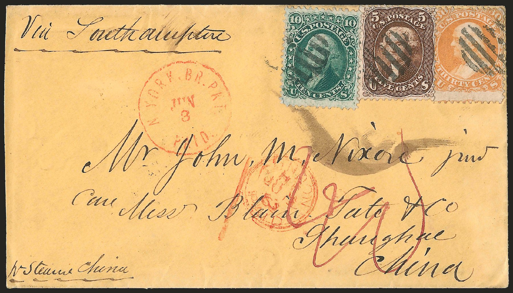 Prices of US Stamp Scott Catalog #71: 30c 1861 Franklin. Robert Siegel Auction Galleries, Jun 2010, Sale 989, Lot 96