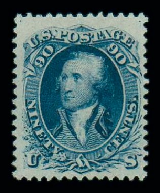 US Stamps Prices Scott Catalog #72: 90c 1861 Washington. Matthew Bennett International, Dec 2007, Sale 324, Lot 1067