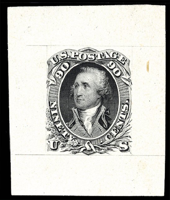 Prices of US Stamp Scott Catalogue #72: 1861 90c Washington. Cherrystone Auctions, Feb 2011, Sale 201102, Lot 27