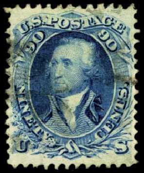US Stamps Price Scott Catalog # 72 - 90c 1861 Washington. Harmer-Schau Auction Galleries, Feb 2012, Sale 92, Lot 877