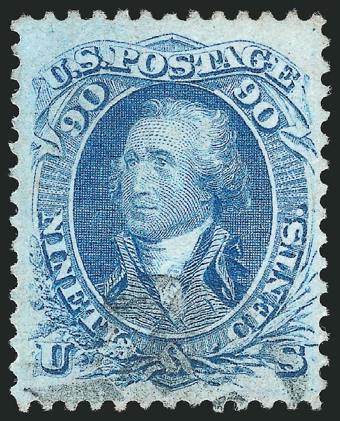 US Stamp Values Scott Catalogue 72: 90c 1861 Washington. Robert Siegel Auction Galleries, Dec 2013, Sale 1062, Lot 237