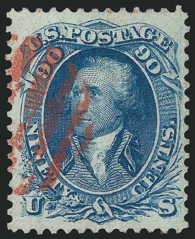 US Stamps Price Scott Cat. #72 - 90c 1861 Washington. Robert Siegel Auction Galleries, Oct 2010, Sale 997, Lot 5357