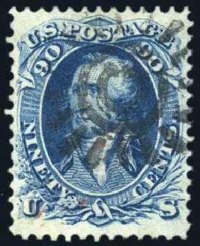 Value of US Stamps Scott Cat. #72 - 90c 1861 Washington. Harmer-Schau Auction Galleries, Aug 2011, Sale 90, Lot 1198