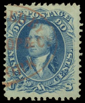 Price of US Stamp Scott Catalog #72: 90c 1861 Washington. Daniel Kelleher Auctions, May 2014, Sale 652, Lot 168
