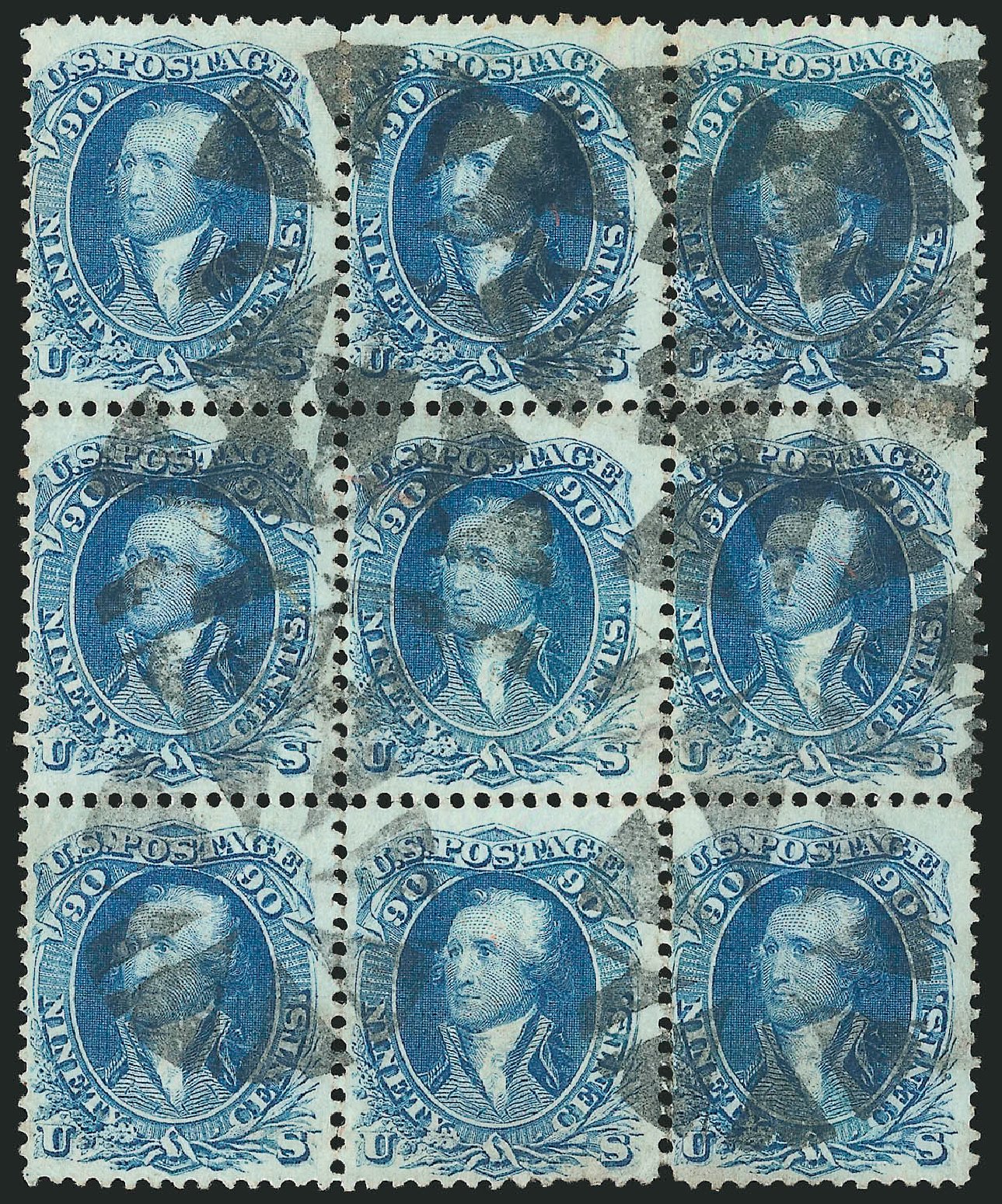 US Stamps Prices Scott Catalogue #72: 1861 90c Washington. Robert Siegel Auction Galleries, Nov 2014, Sale 1084, Lot 3218