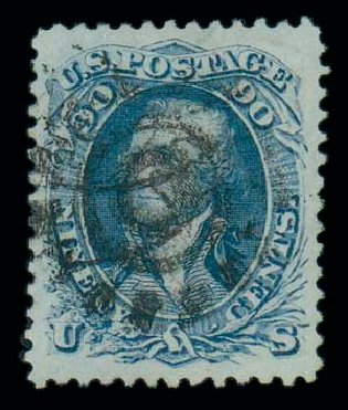 US Stamps Values Scott Catalog 72: 90c 1861 Washington. Matthew Bennett International, Dec 2007, Sale 323, Lot 209