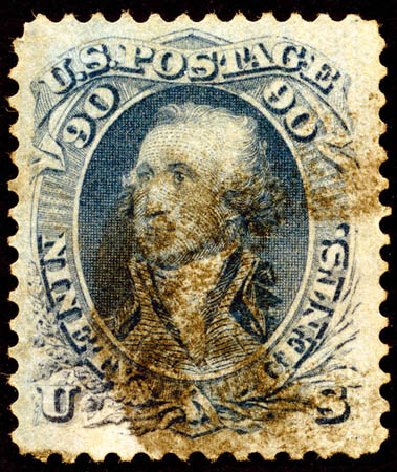 Value of US Stamps Scott Cat. # 72 - 90c 1861 Washington. Matthew Bennett International, Jun 2008, Sale 328, Lot 560