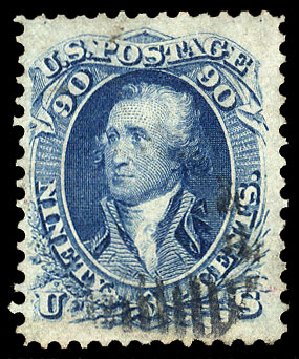 Value of US Stamp Scott Catalog 72: 90c 1861 Washington. Cherrystone Auctions, Jun 2009, Sale 200906, Lot 40