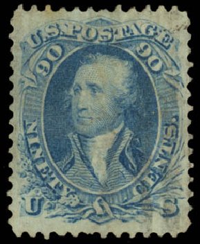US Stamps Price Scott 72 - 90c 1861 Washington. Daniel Kelleher Auctions, May 2014, Sale 652, Lot 170