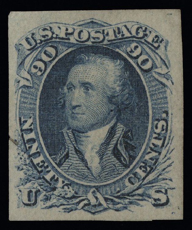 US Stamps Value Scott Cat. #72: 90c 1861 Washington. Spink Shreves Galleries, Aug 2013, Sale 144, Lot 130