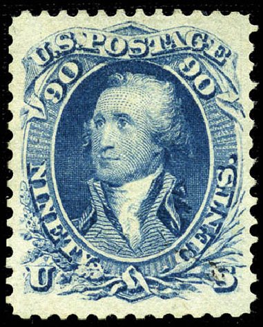 Prices of US Stamps Scott 72 - 90c 1861 Washington. Matthew Bennett International, Mar 2012, Sale 344, Lot 4271