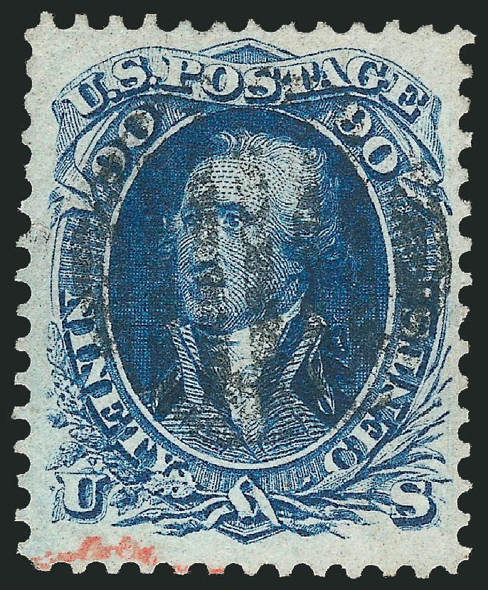 Values of US Stamp Scott Catalog #72 - 90c 1861 Washington. Robert Siegel Auction Galleries, Oct 2011, Sale 1014, Lot 1201
