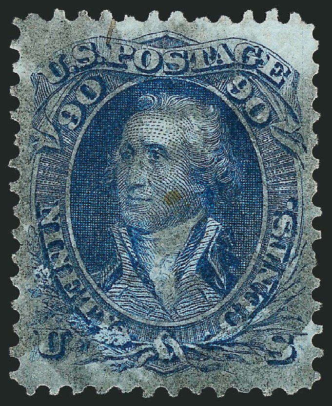 US Stamps Price Scott Cat. #72 - 90c 1861 Washington. Robert Siegel Auction Galleries, Oct 2008, Sale 963, Lot 521