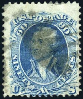 Price of US Stamps Scott 72: 1861 90c Washington. Harmer-Schau Auction Galleries, Mar 2011, Sale 89, Lot 124