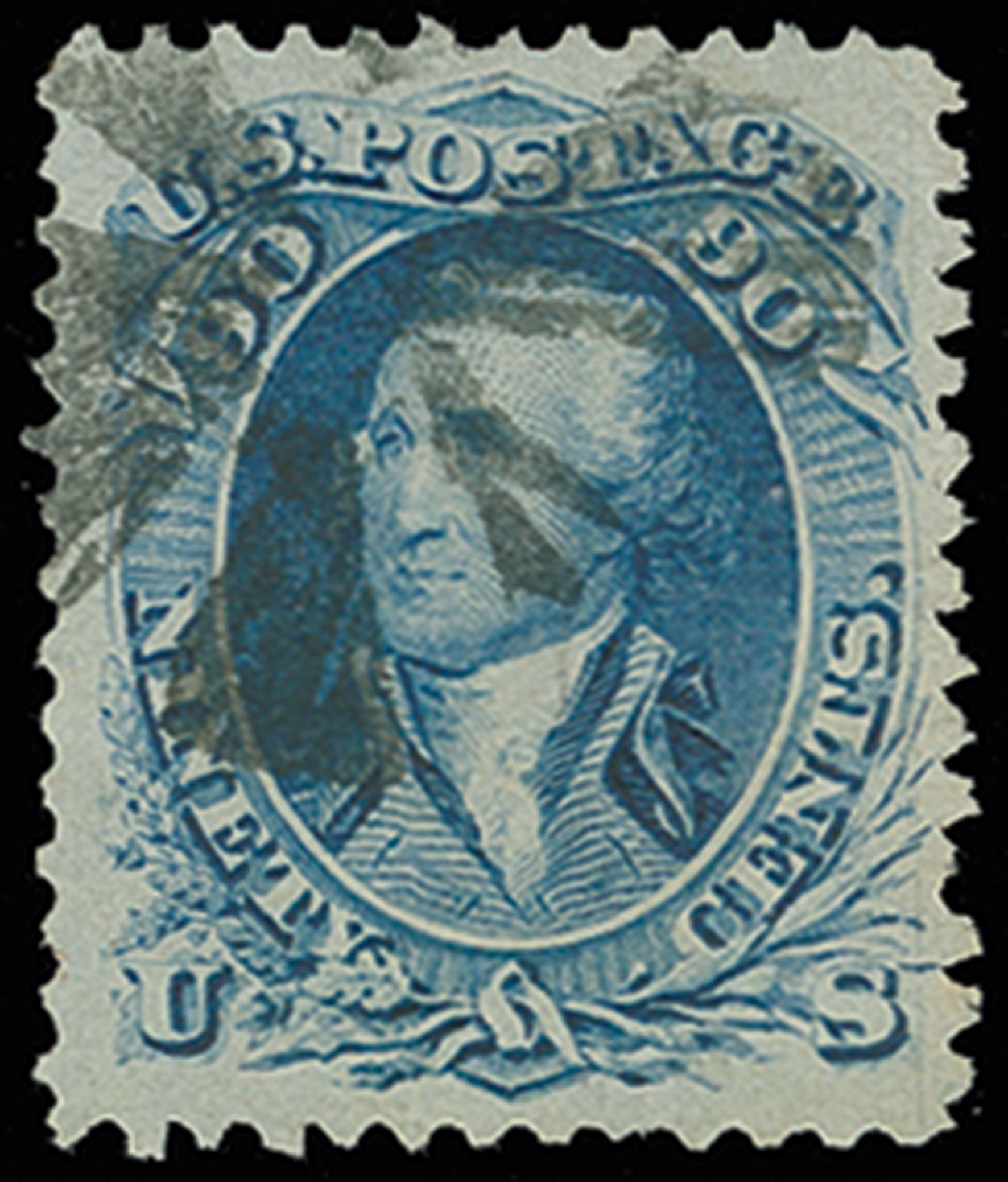 US Stamps Values Scott Catalog #72: 90c 1861 Washington. H.R. Harmer, Jun 2013, Sale 3003, Lot 1074