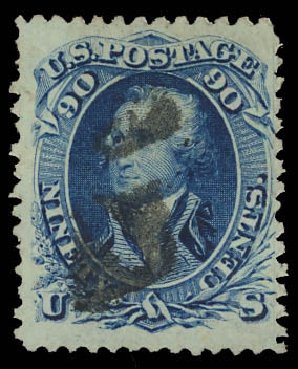 US Stamp Prices Scott Catalogue 72 - 90c 1861 Washington. Daniel Kelleher Auctions, Aug 2012, Sale 631, Lot 774