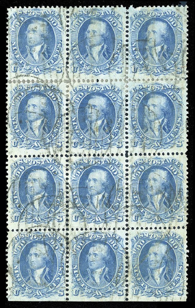 Values of US Stamp Scott Catalog 72: 90c 1861 Washington. Matthew Bennett International, Sep 2012, Sale 346, Lot 705