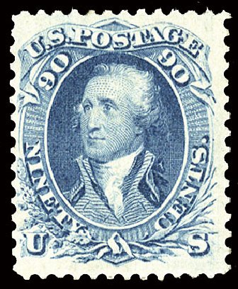 Values of US Stamp Scott Catalog # 72 - 1861 90c Washington. Cherrystone Auctions, Nov 2008, Sale 200811, Lot 1035
