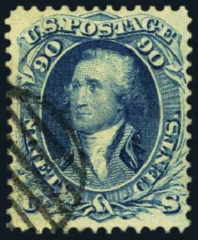 Price of US Stamps Scott Cat. # 72 - 90c 1861 Washington. Harmer-Schau Auction Galleries, May 2012, Sale 93, Lot 265