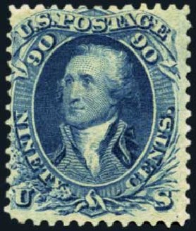 Costs of US Stamps Scott Catalog # 72: 90c 1861 Washington. Harmer-Schau Auction Galleries, Jan 2013, Sale 96, Lot 435