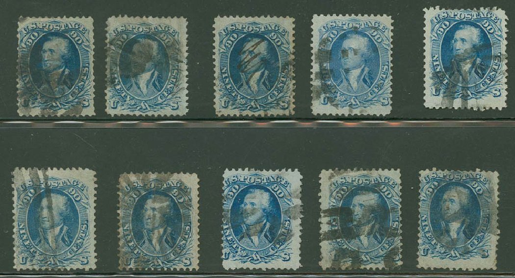 Prices of US Stamp Scott Catalog # 72: 1861 90c Washington. H.R. Harmer, Nov 2013, Sale 3004, Lot 1065