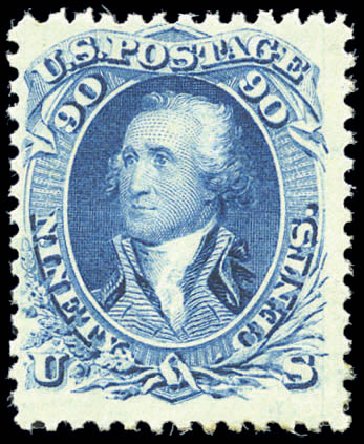 US Stamp Values Scott Cat. 72: 1861 90c Washington. Matthew Bennett International, Sep 2010, Sale 333, Lot 3432