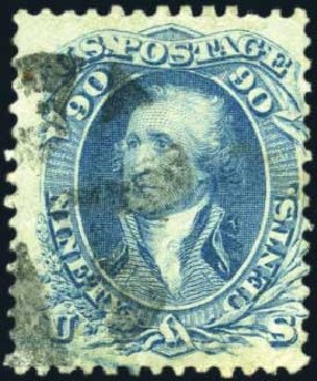 Cost of US Stamps Scott Catalogue # 72: 1861 90c Washington. Harmer-Schau Auction Galleries, Mar 2011, Sale 89, Lot 122