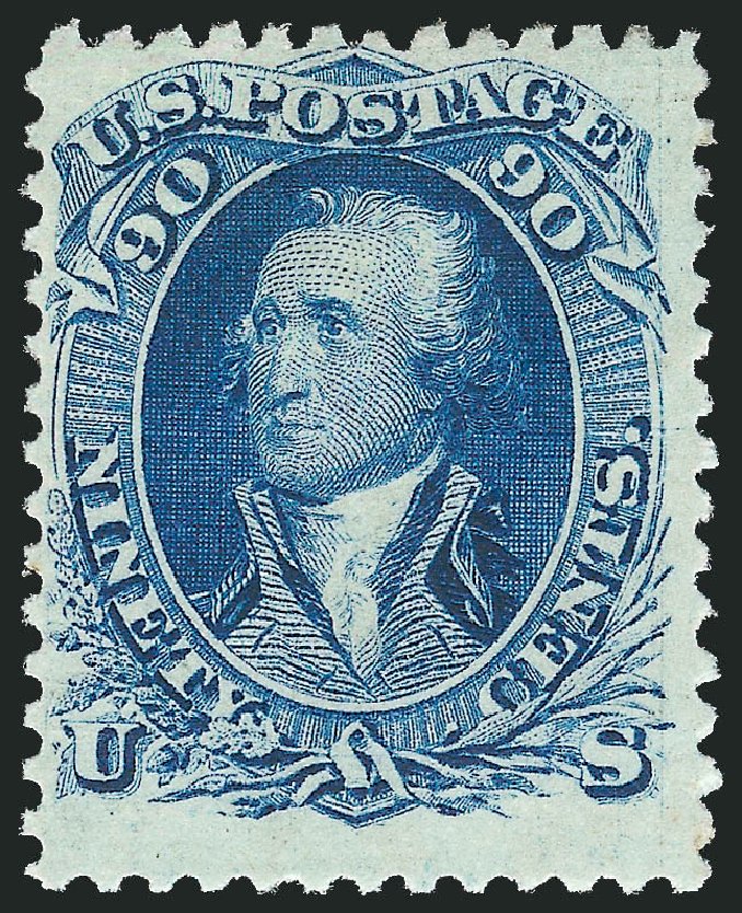 US Stamps Values Scott Catalogue 72 - 90c 1861 Washington. Robert Siegel Auction Galleries, Sep 2009, Sale 976, Lot 1352